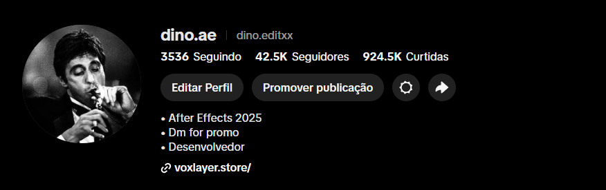 Perfil TikTok @dino.editxx